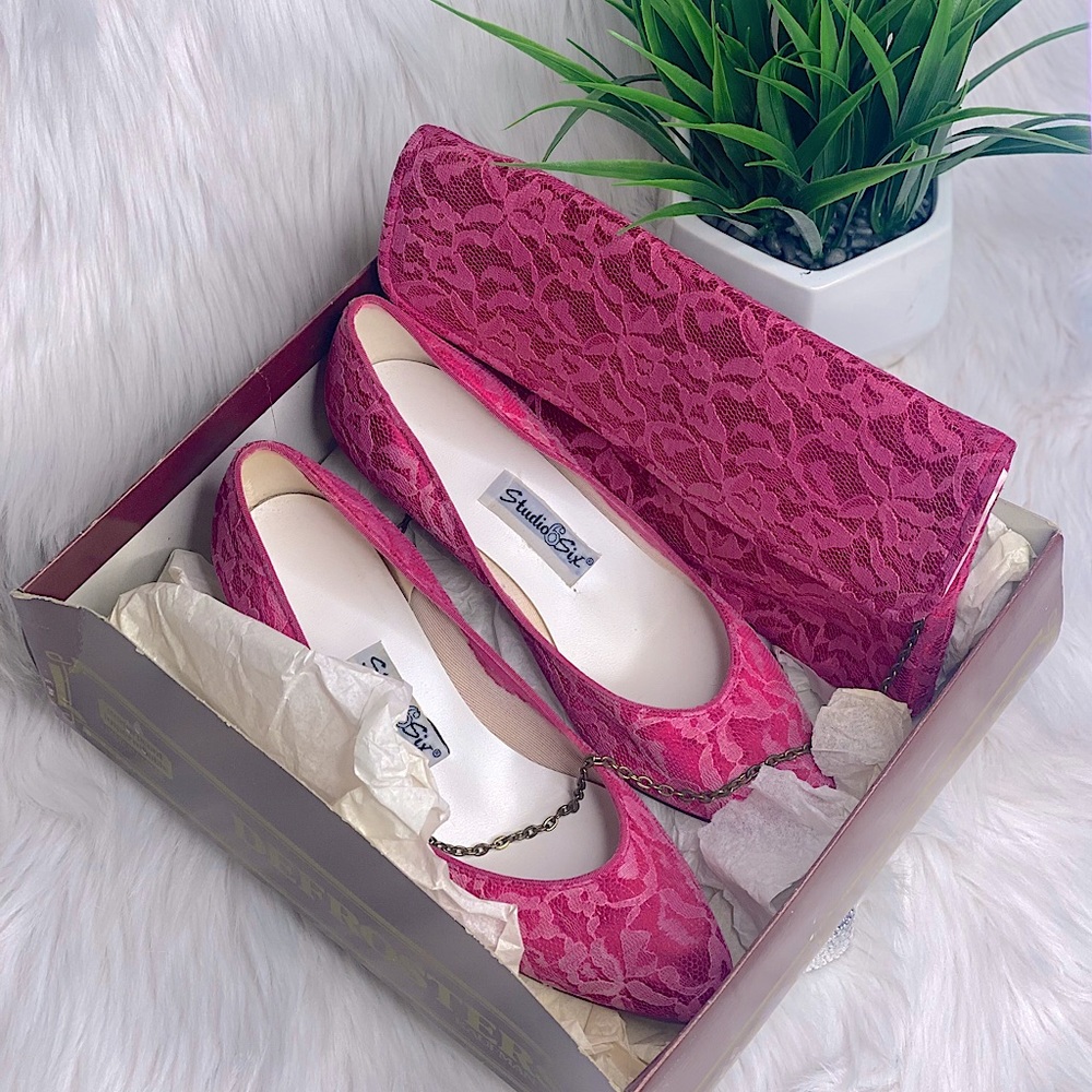Vintage Studio Six Heels with Matching Purse